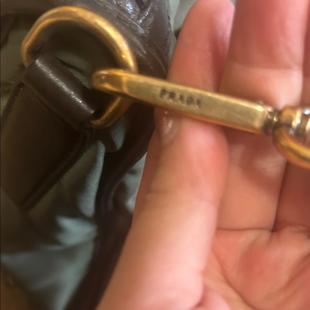 Authentic Prada Olive Nylon Satchel with Dark Brown Leather Handles - Picture 12 of 12